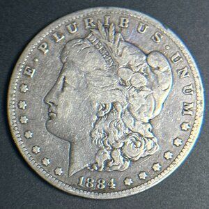 KEY DATE 1884-S $1 US Silver Morgan Set Dollar - RARE One Dollar Coin - S - MINT